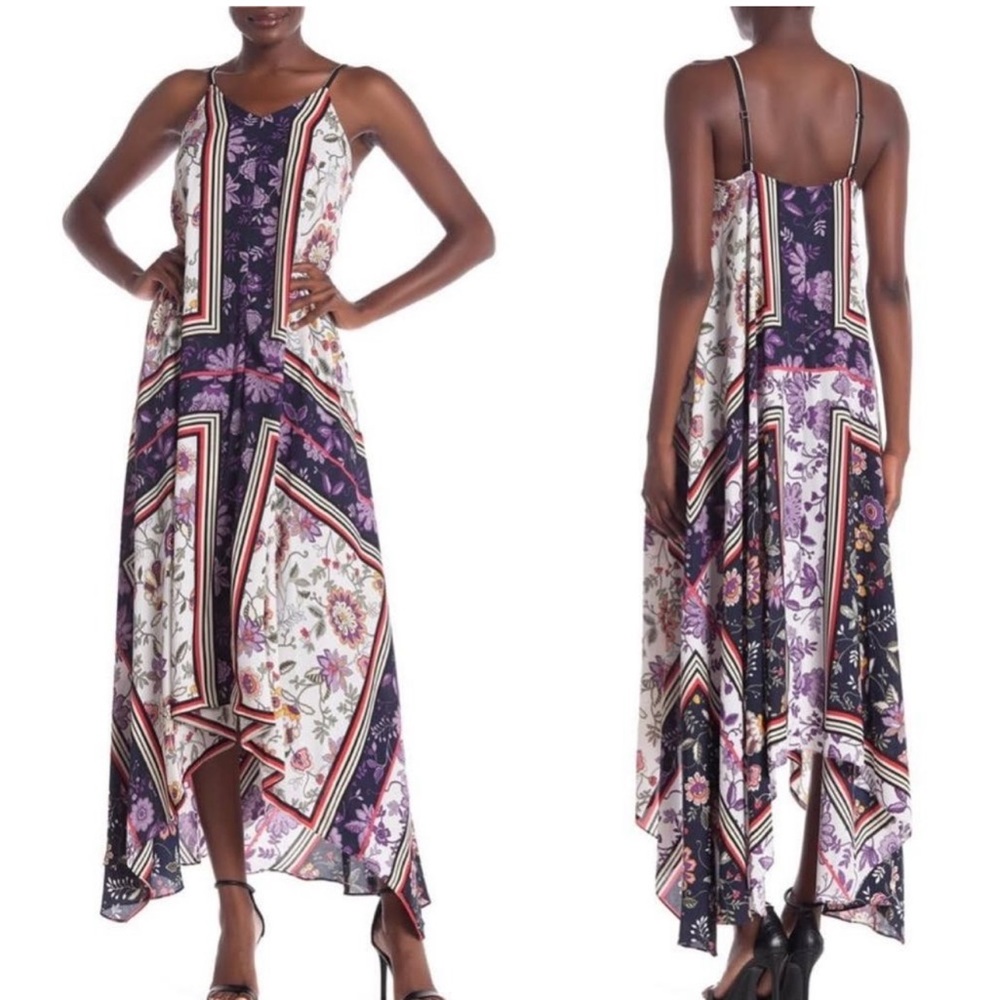 Nanette Lepore Floral Scarf Midi Maxi Dress